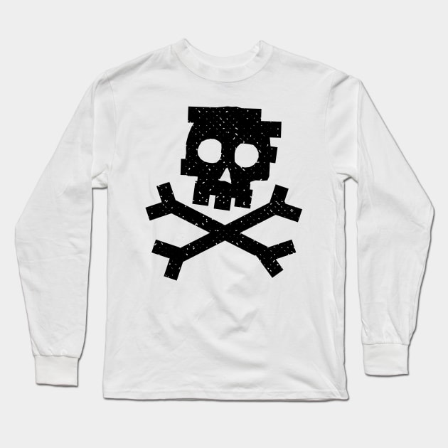 Punk Skull Design Long Sleeve T-Shirt by lkn